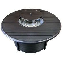 Round Slatted Cast Aluminum Fire Pit - 03