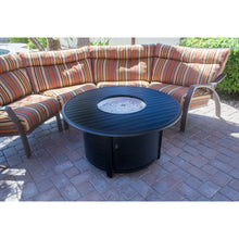 Round Slatted Cast Aluminum Fire Pit - 05