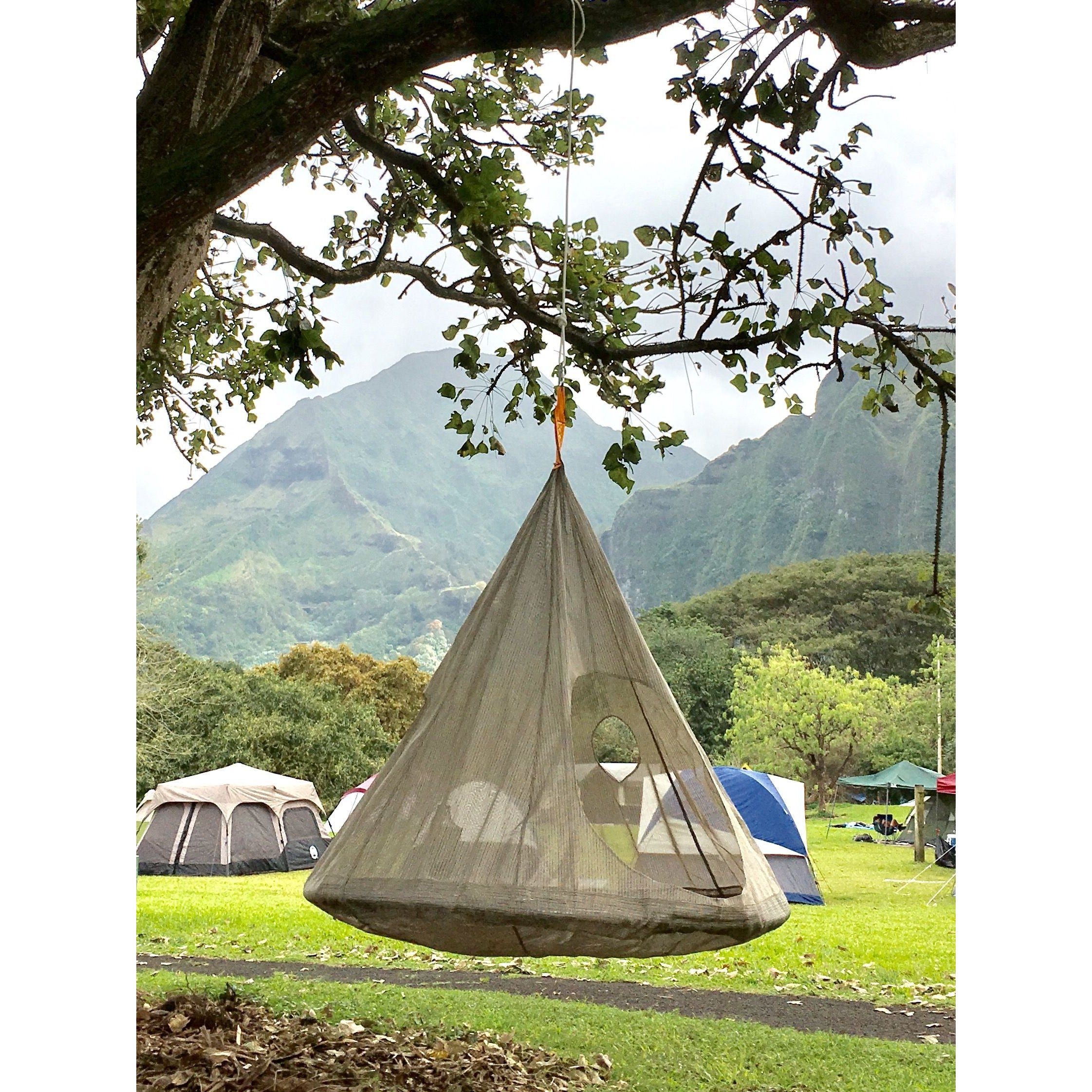 5FT Dia Hammock TearDrop Hanging Chair- Bark – Swing Chairs Direct