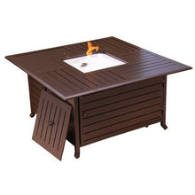 Square Extruded Aluminum Firepit with Lid - 03
