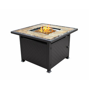 Square Tile Fire Pit in Bronze - 03