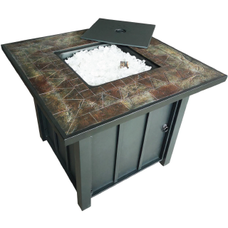 Square Tile Top Fire Pit - 01