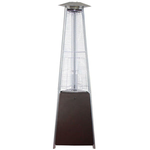 Tall Commercial Natural Gas Triangle Glass Tube Heater-Hammered Bronze - 02
