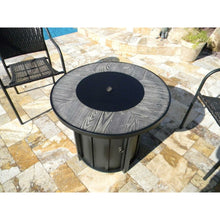 Wood Look Tile Top Fire Pit - 01