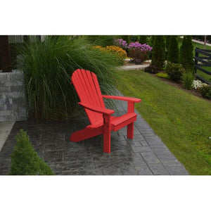 The Amish carefully handcraft the chairs in Pennsylvania. There are no visible screws on the backrest of the chairs t which gives you a completely authentic appearance. The pitch of this recycled plastic Adirondack chair is perfect and you will enjoy every minute that you sit in them all season long.