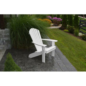 The Amish carefully handcraft the chairs in Pennsylvania. There are no visible screws on the backrest of the chairs t which gives you a completely authentic appearance. The pitch of this recycled plastic Adirondack chair is perfect and you will enjoy every minute that you sit in them all season long.