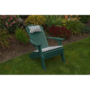 You'll be a fan of the A and L Furniture Recycled Plastic Folding and Reclining Fanback Adirondack Chair from first sit. After that, you'll never want to get up! This exceptionally comfortable chair is perfect for lounging on the patio or porch, spending your lazy afternoons how they deserve to be spent. Crafted of durable recycled plastic, this chair is built to withstand wind and rain, ensuring a long life of relaxation. 